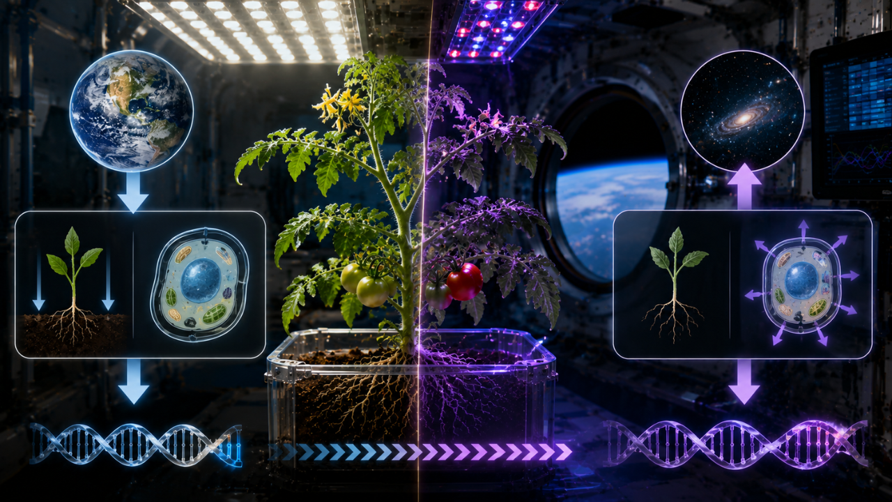 Why did plants switch thousands of genes in space