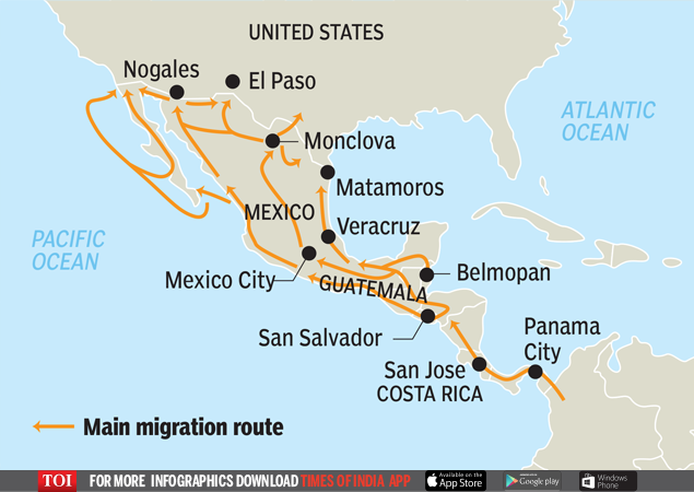 The many routes an illegal Indian immigrant takes to go West - Times of ...