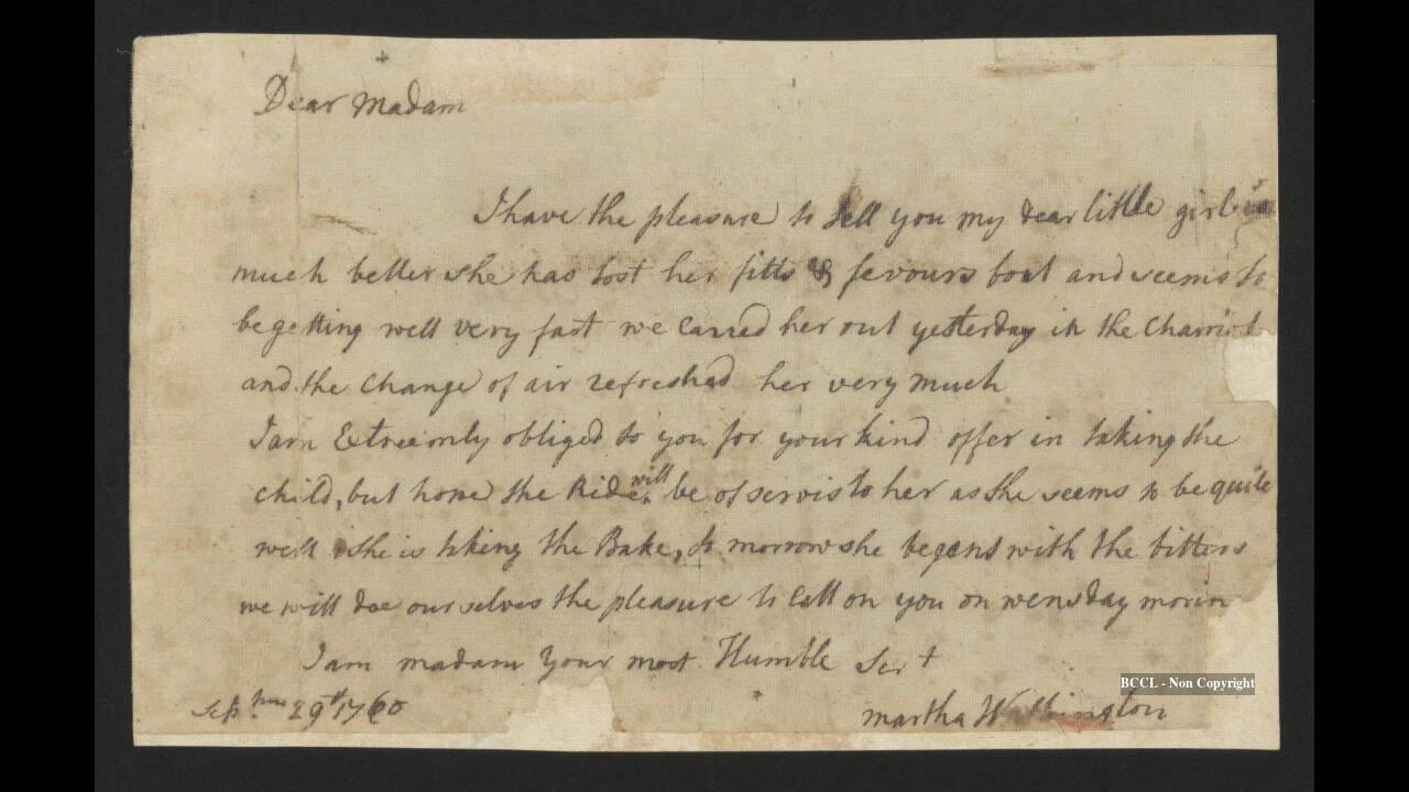 Martha Washington correspondence