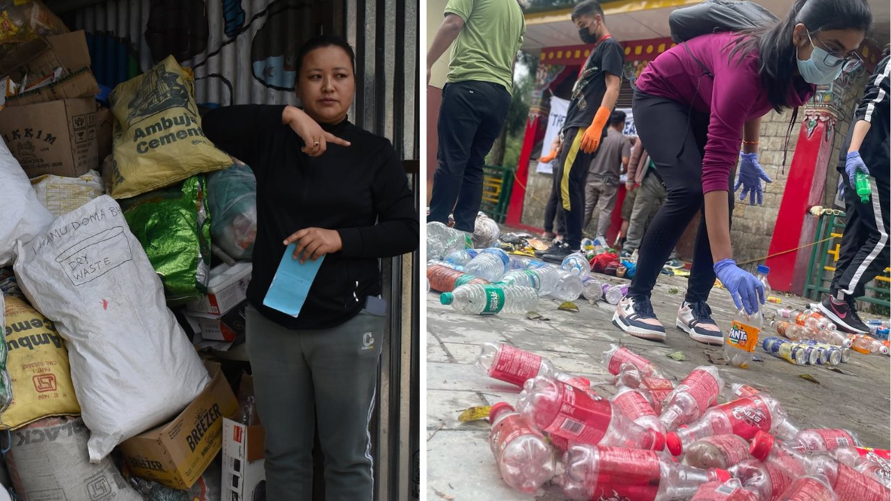 The collected plastic is sorted and either recycled or converted into products such as bags and baskets.<br>