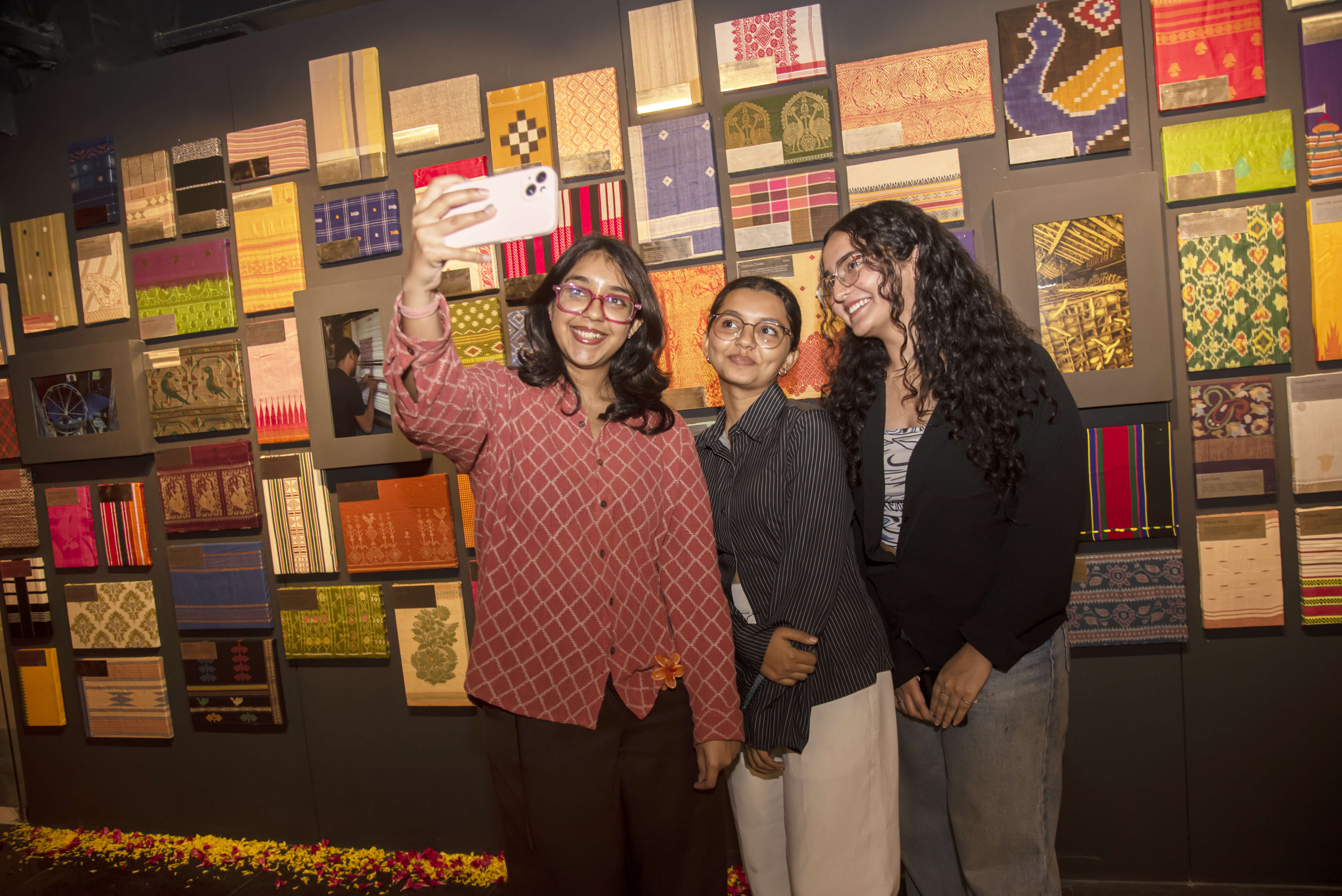 The Visvakarma Gallery is a permanent exhibition showcasing rare textiles from a landmark exhibition series held between 1981 and 1991