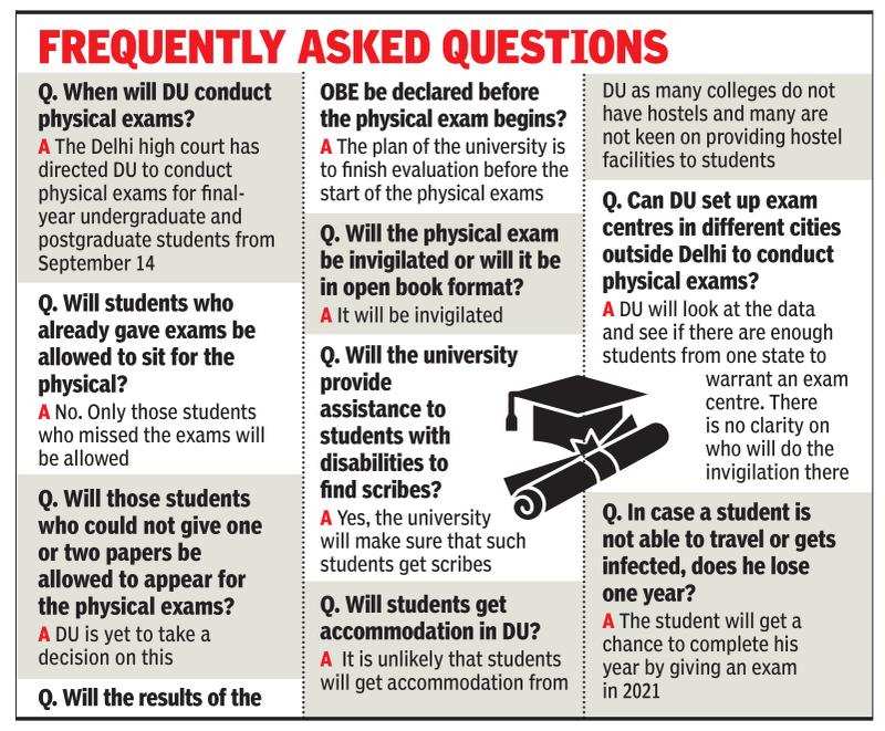 Writing On The Wall Delhi University In Race Against Time For September 14 Exams Delhi News Times Of India