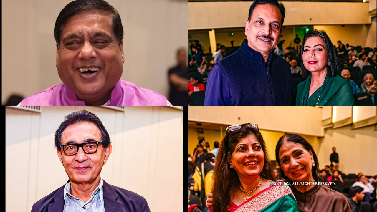 Clockwise: K Mahesh, Rajiv Pratap Rudy with Neelam Pratap Rudy, Renu Hussain with Leena Singh and Sunit Tandon<br>