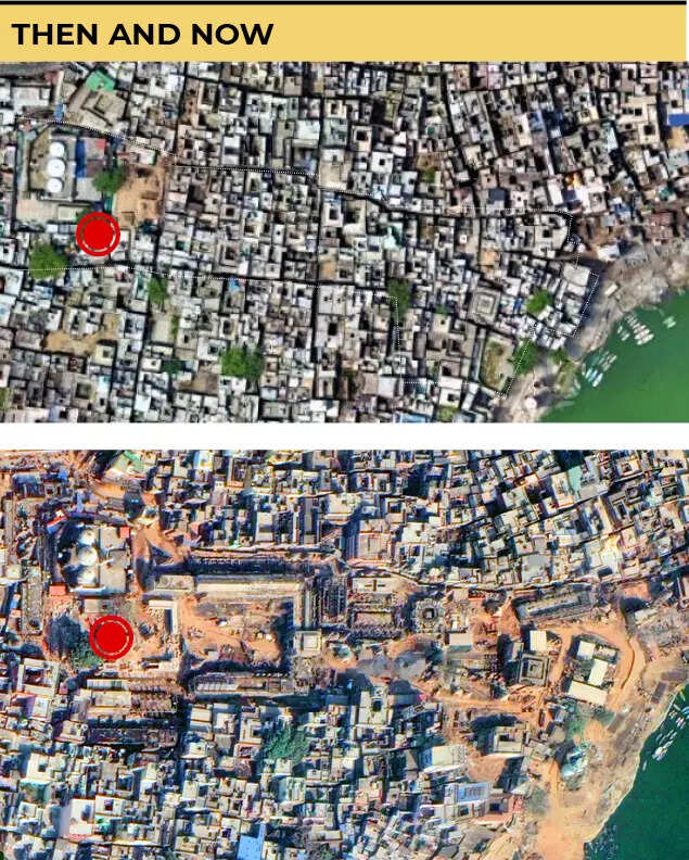 Kashi Vishwanath Corridor Project Map The Complete Makeover Of Kashi Vishwanath Temple | India News - Times Of  India