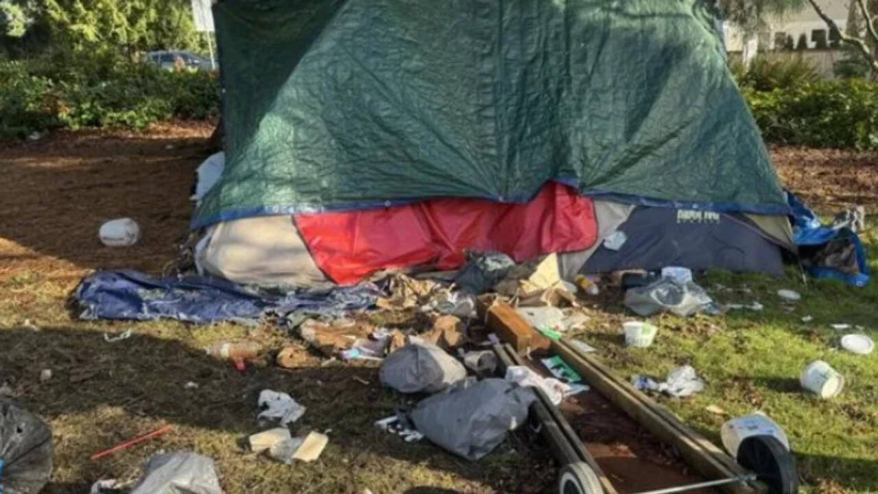 The boy had been living in the tent with his mother, who was struggling with fentanyl addiction