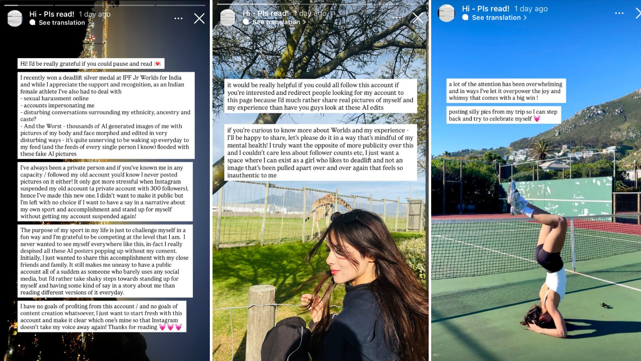 Keyaa Banerji addressed the issue through a series of Instagram stories.