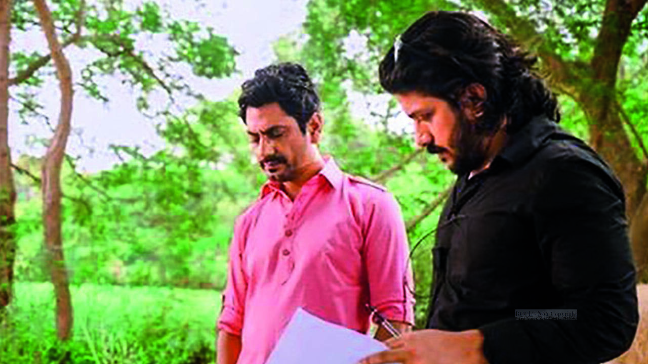 Marshal Khan with Actor Nawazuddin Siddiqui during an ad shoot