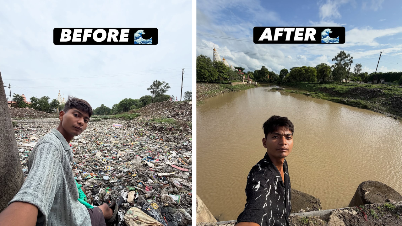 Before and after videos of his clean-up have now turned him into a viral sensation.
