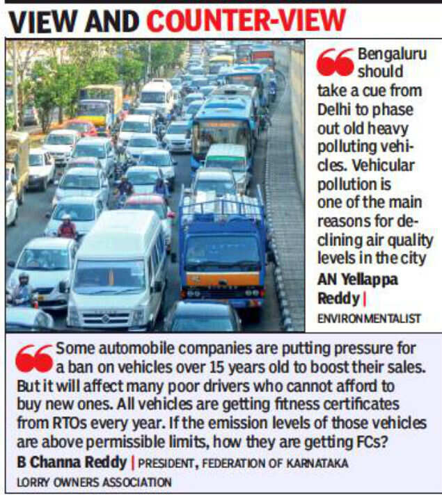 22 Bengaluru Vehicles Are More Than 15 Years Old Bengaluru News Times Of India