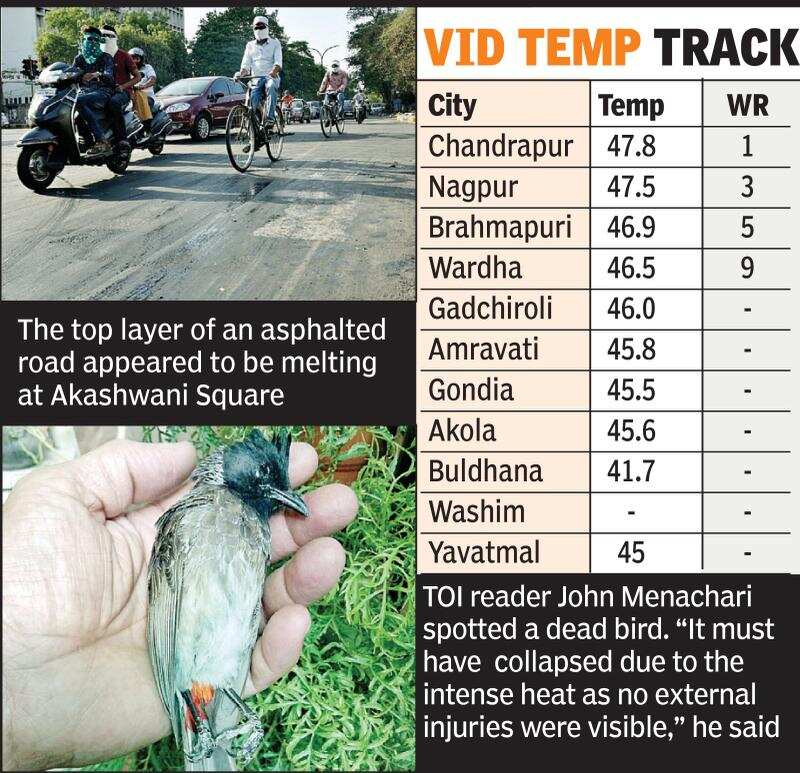 At 47 8 Degrees Celsius Chanda Hottest In World Nagpur At No 3 Nagpur News Times Of India