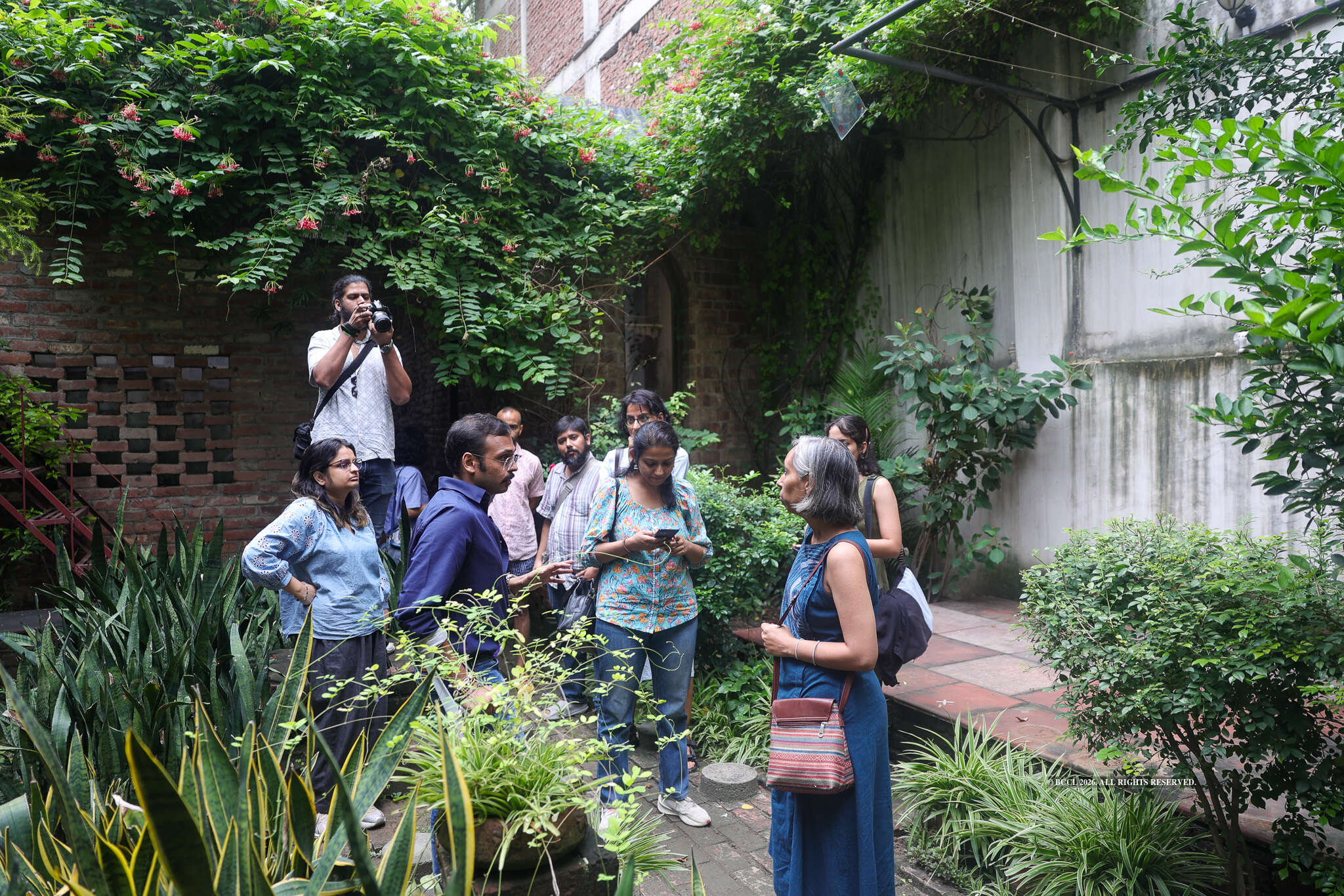 Arjun took visitors through the building, pointing out the evolution of its jalis, the Madhumalti planted by his father and details that had emerged through years of experimentation