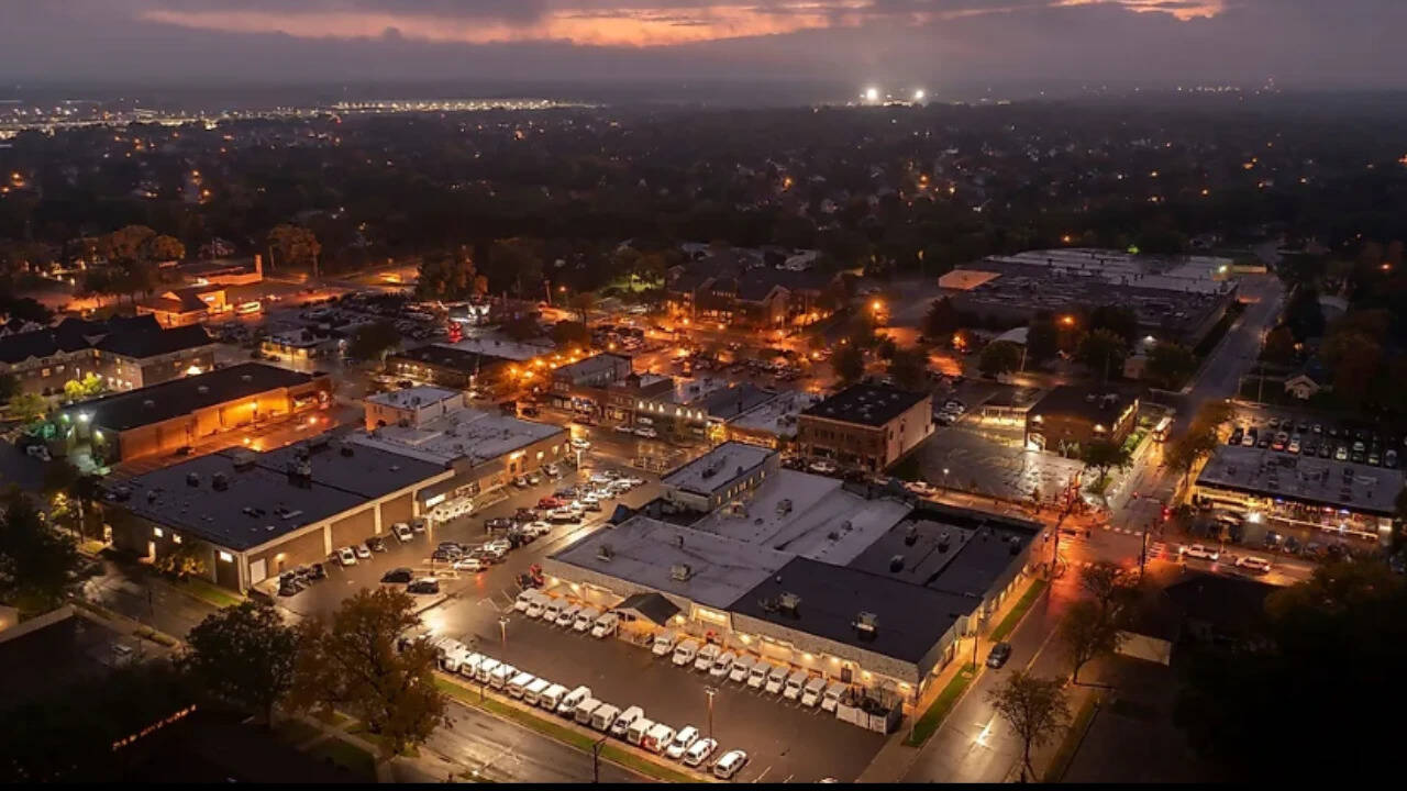Aerial view of Lakeville, a suburb of the Twin Cities in Minnesota.