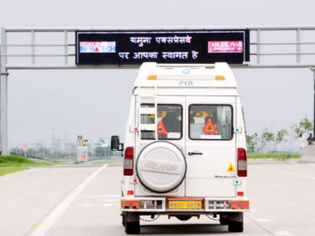 The service was inaugurated at the Jewar toll plaza of the expressway on Tuesday. TOI FILE PHOTO: PREM BISHT