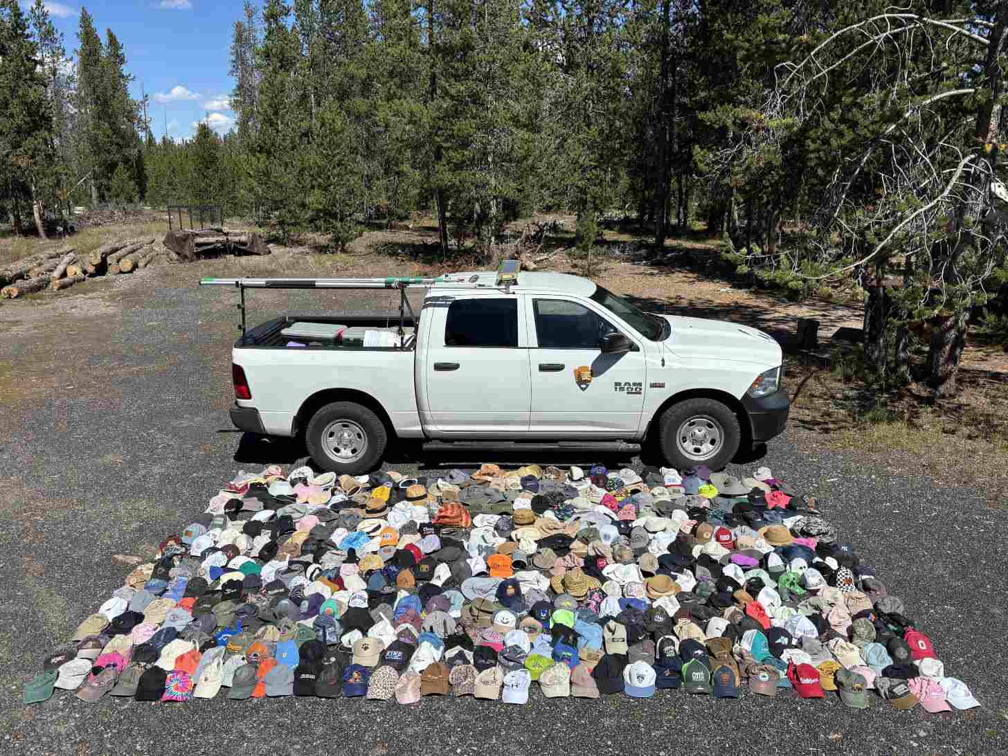 More than 280 visitor hats were collected across Yellowstone in 2026.