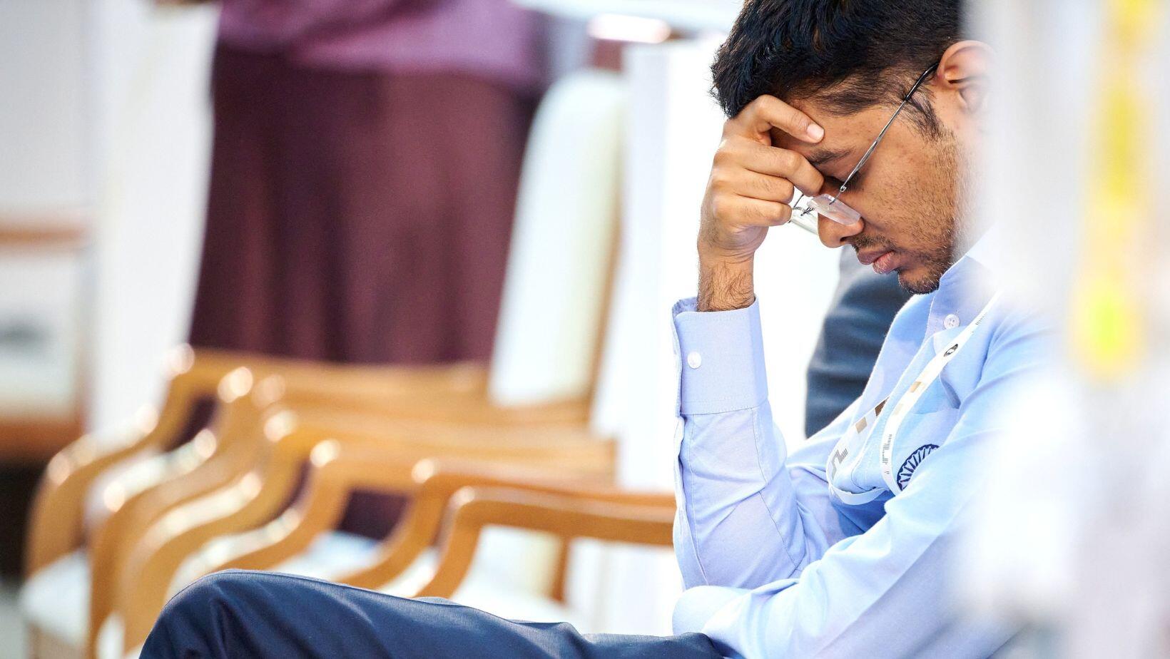 Srinath Narayanan at Chess Olympiad (Photo by Rafal Oleksiewicz for FIDE)