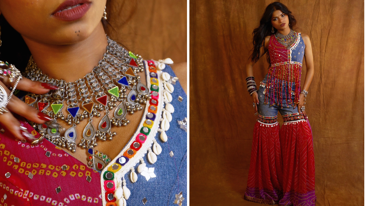 Mousmi Digpati, a DIY creator, made an outfit from scratch for her garba look (Pics: mousmidigpati_official_)