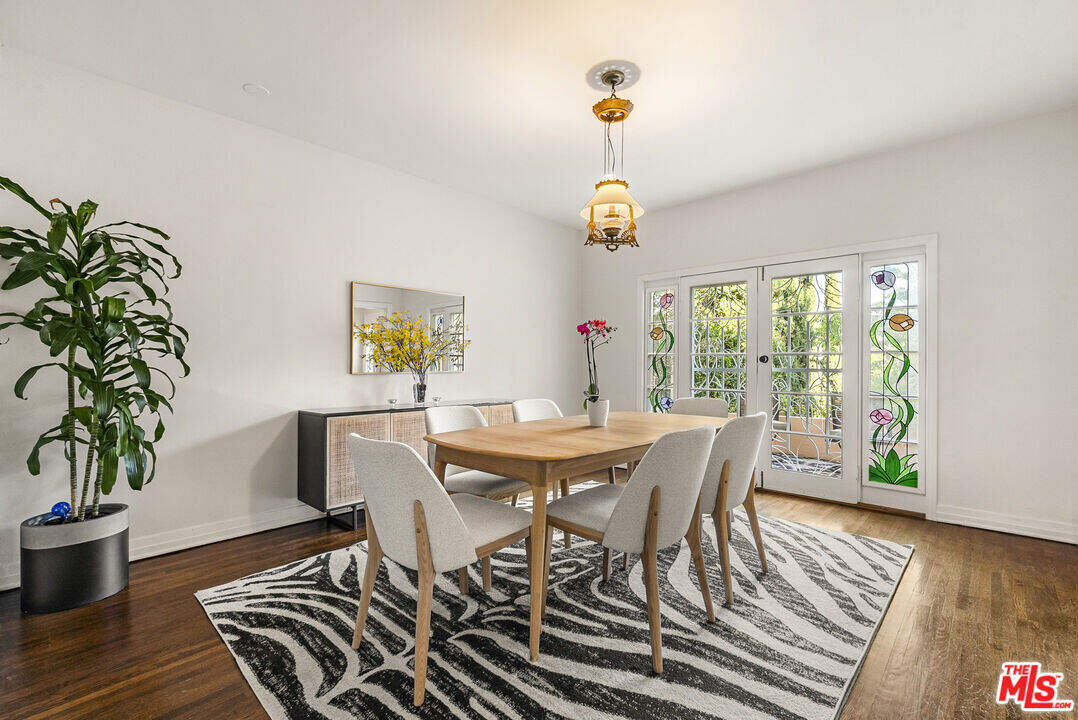 The dining area