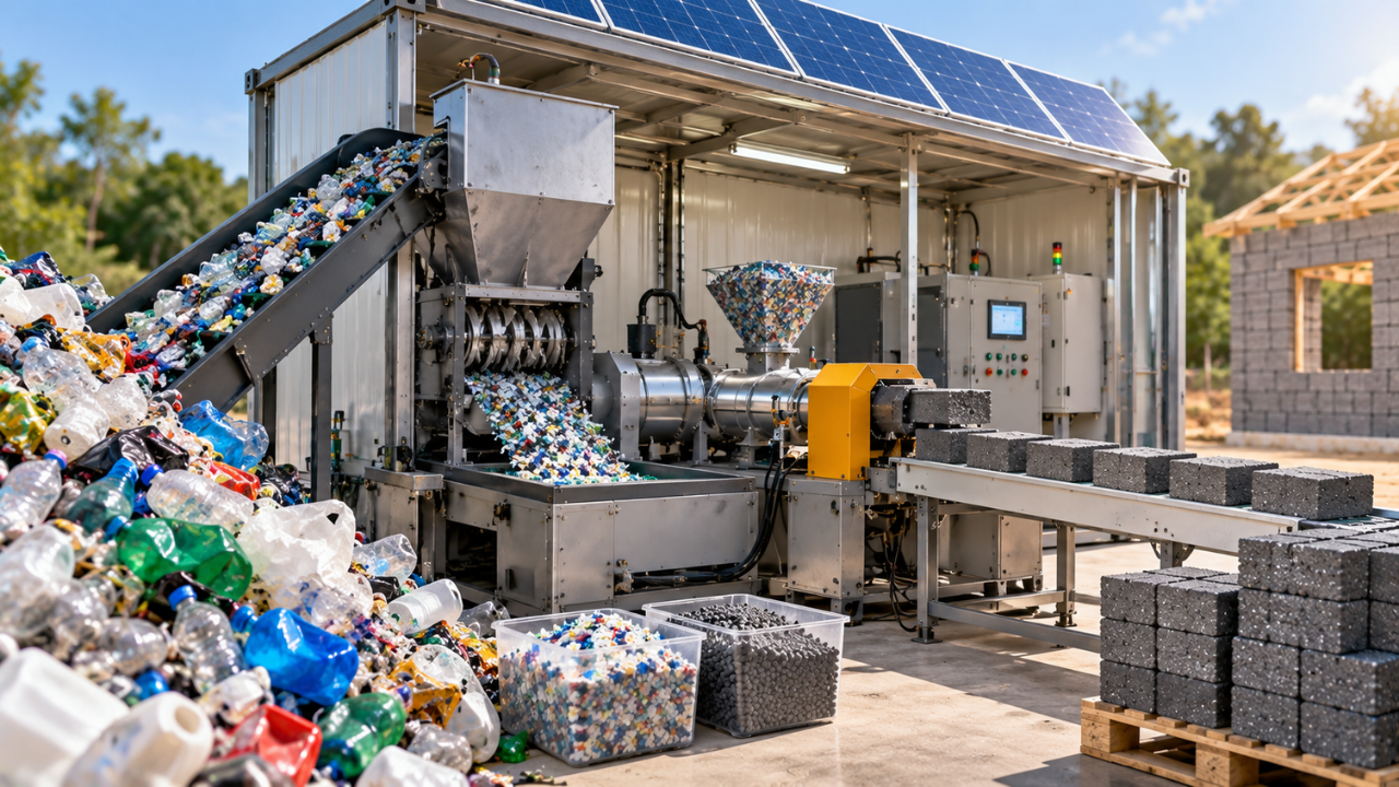 How ManufacturingBox turns plastic waste into building bricks