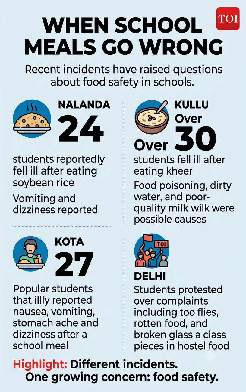 Recent incidents in Indian schools have highlighted serious food safety concerns for children