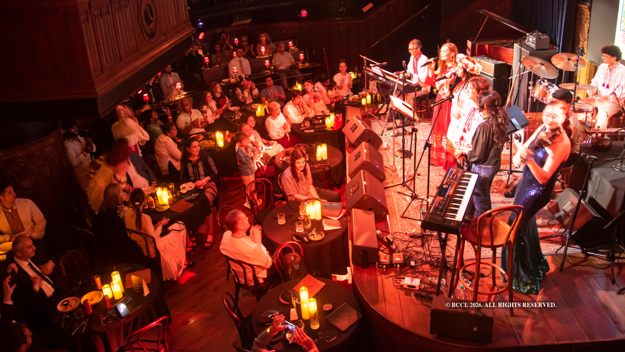 The multilevel venue gave a remarkable view of the festivities