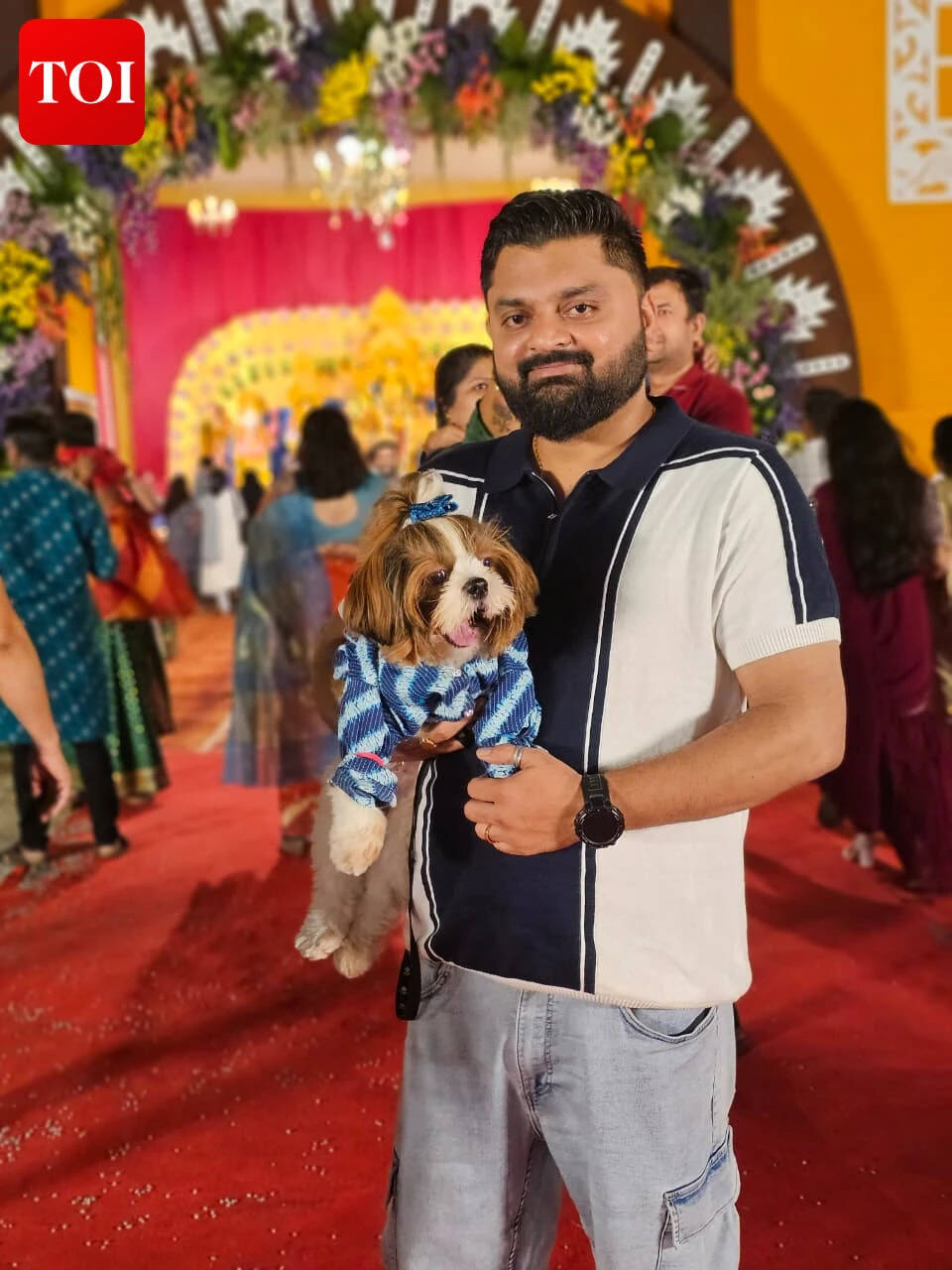 Gaurav Roy with his dog Bingo