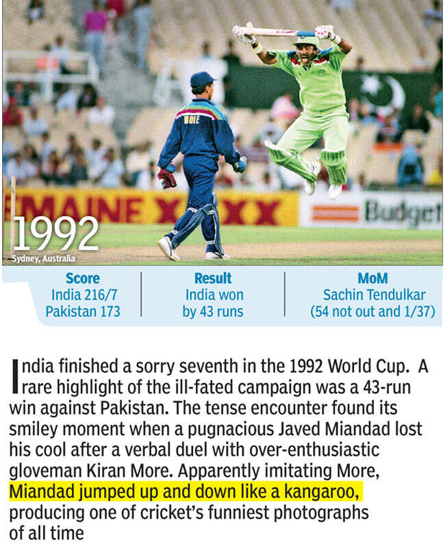 India Vs Pakistan World Cup How India Built 6 0 Lead On Pakistan Cricket News Times Of India