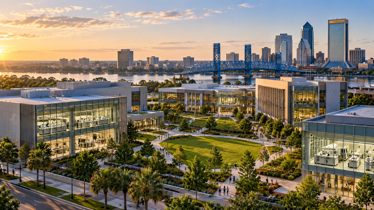 How much is Jacksonville investing in the UF campus
