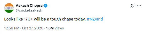 Aakash Chopra's post<br>