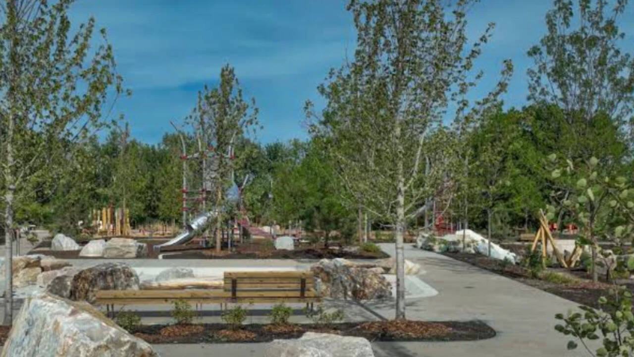 An Idaho horse-racing track that fell silent in 2015 has reopened as a $42 million, 50-acre public park with restored wetlands, more than three miles of trails and a skate park built by Olympic venue designers<br>