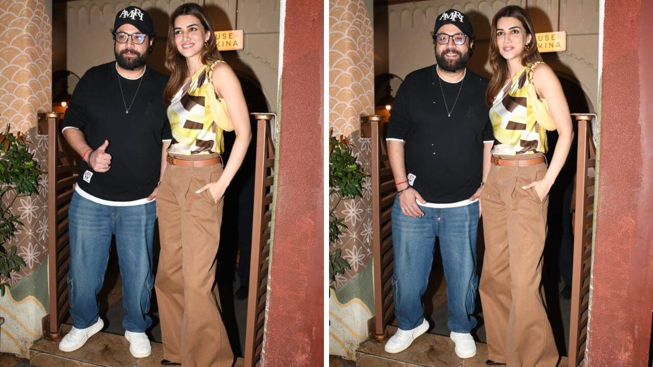 Kriti Sanon spotted with Varun Sharma on a dinner outing (Image Credits Yogen Shah for Etimes)