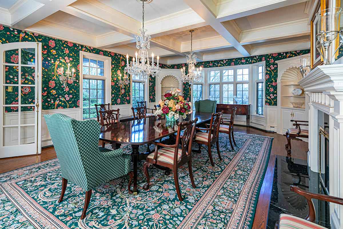 The dining space