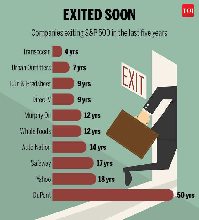 Infographic The Changing Makeup Of S P 500 Times Of India