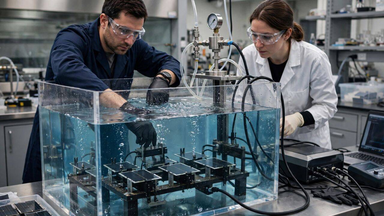 How the underwater solar cells produced electricity
