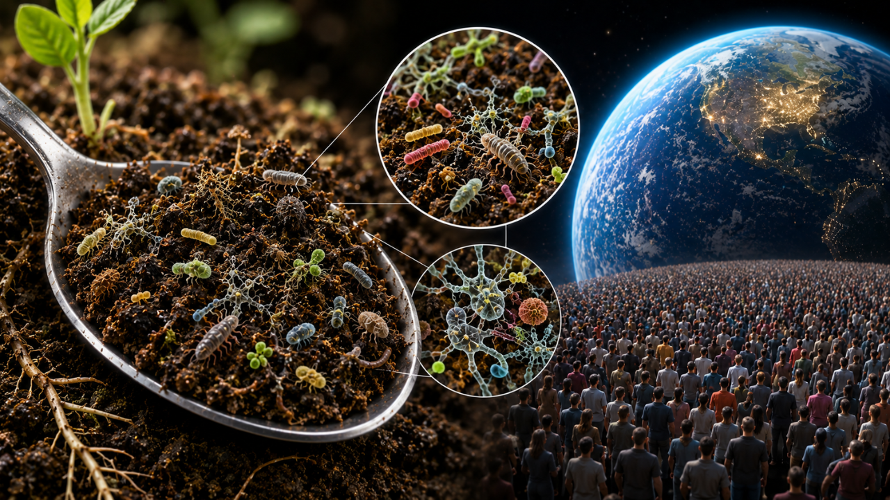 How can a teaspoon of soil contain more life than there are humans on Earth