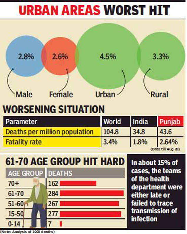 Covid mortality rate falls nationally, but rises in Punjab Chandigarh