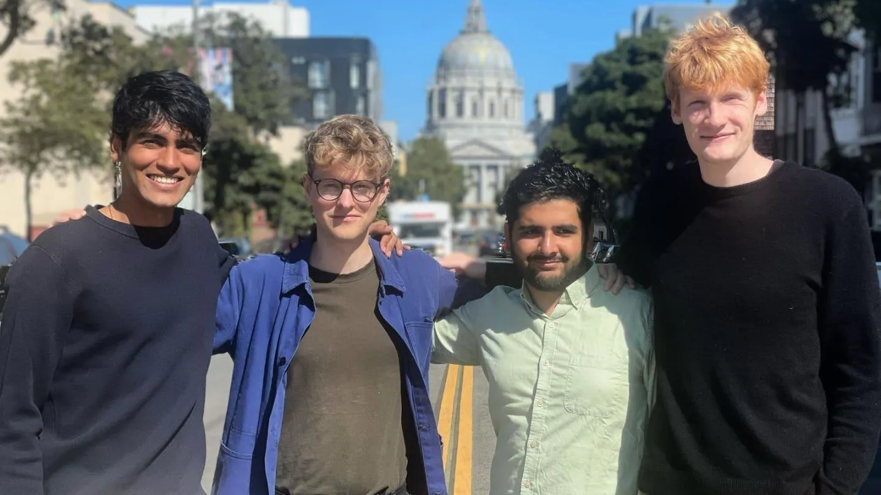 Sanger met Cursor co-founders Michael Truell, Sualeh Asif and Arvid Lunnemark at MIT. (Photo: Forbes)