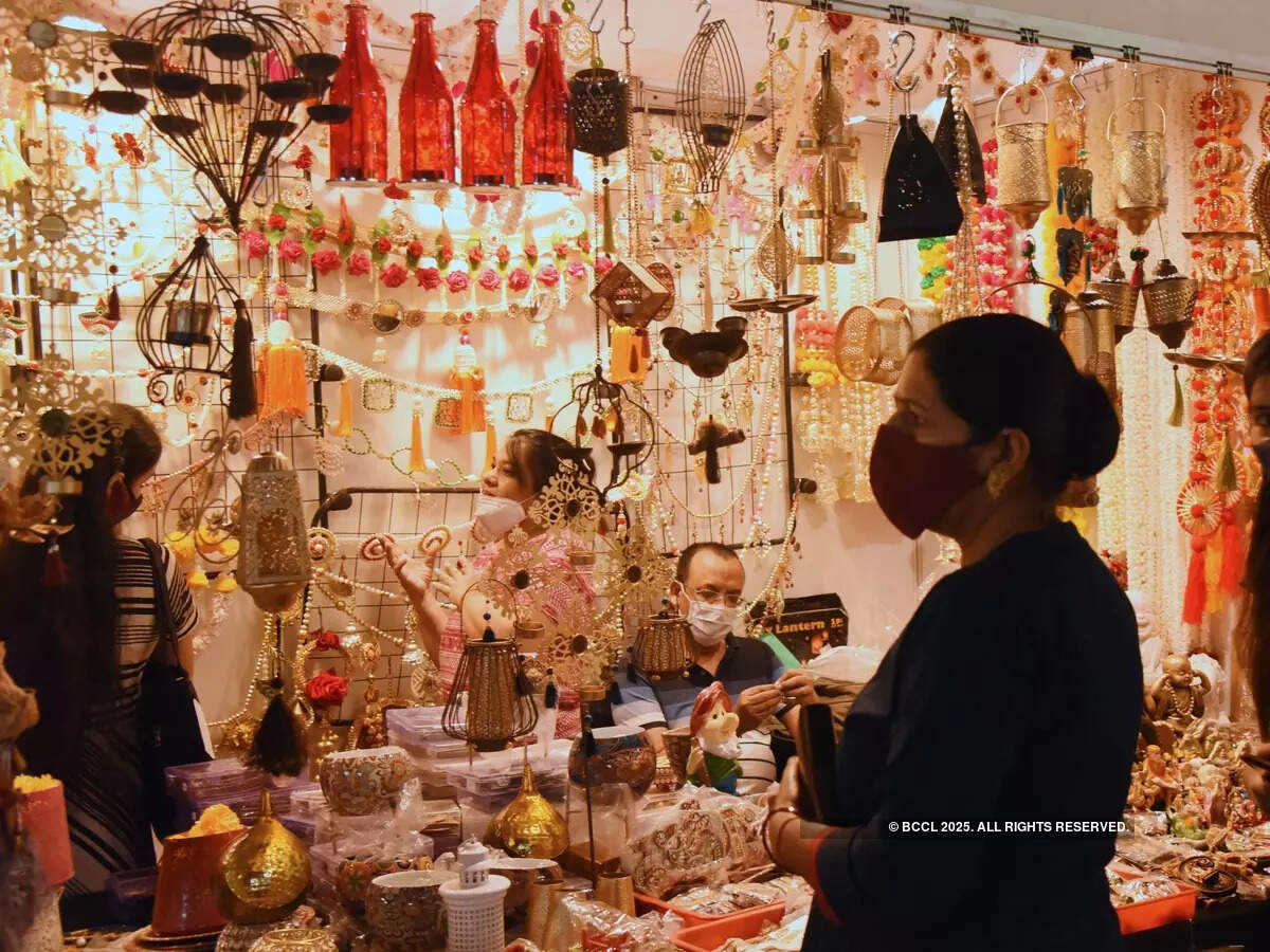 The most popular items, like each year, are lights, decorative diyas and candle holders