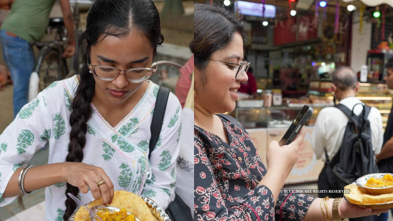 The walk with Ramit Mitra was punctuated by food stops, including radhaballabhi with aloor dum, kheer kadam and lebu cha