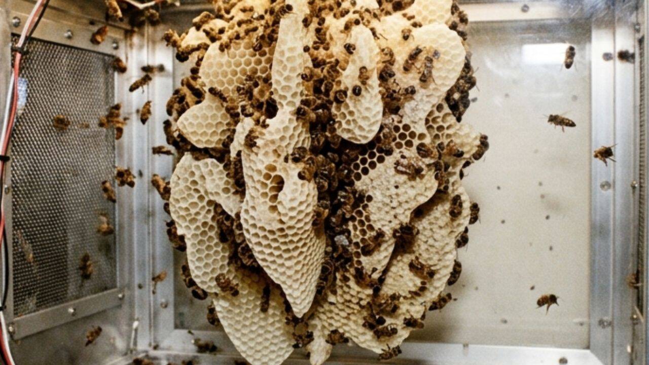 How bees built honeycomb without gravity<br>