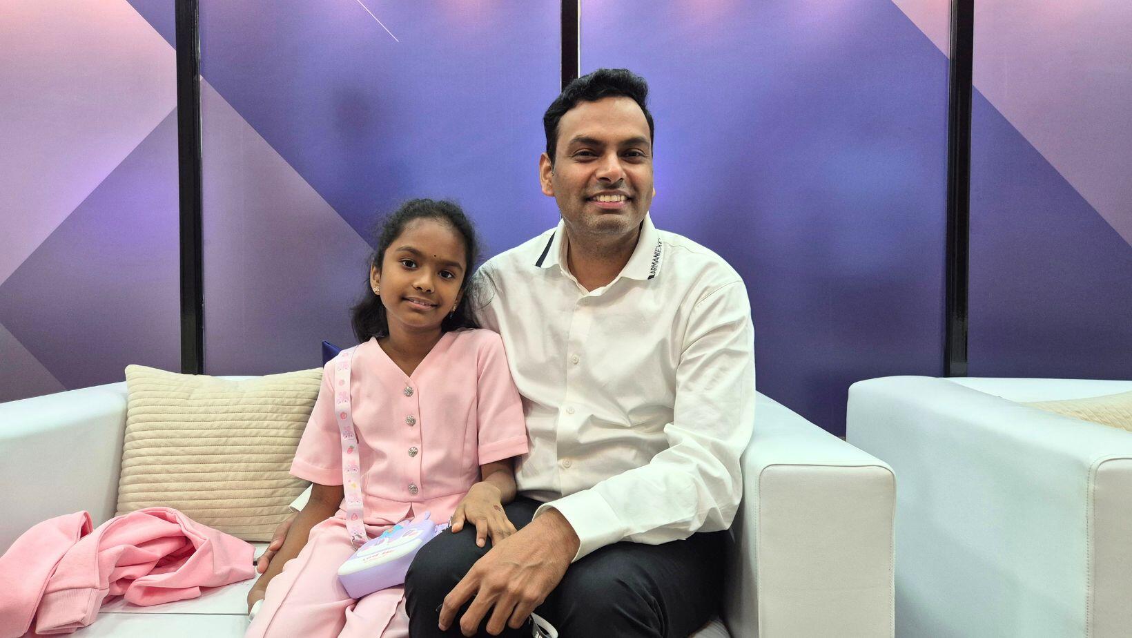 Koneru Humpy's daughter Ahana and husband Dasari Anvesh