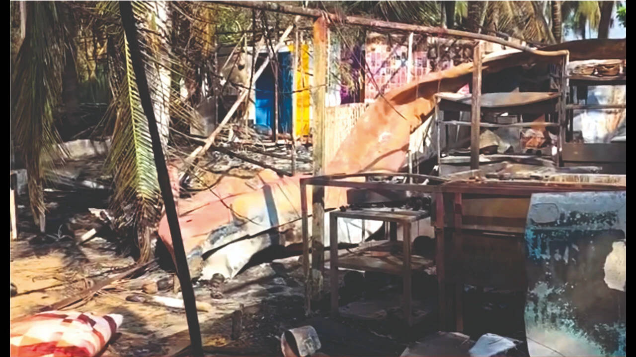 Utorda shack gutted