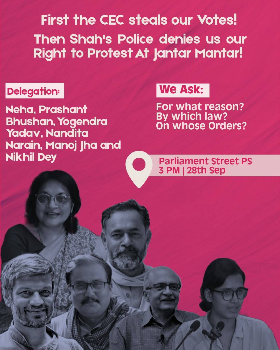 Six member delegation to visit Parliament street police station over Jantar Mantar curbs Six member delegation to visit Parliament street police station