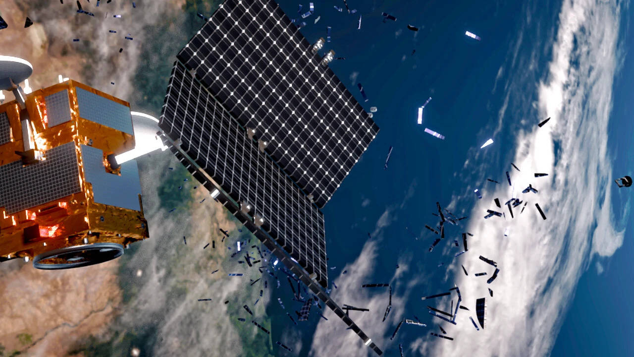 The UK is planning to send giant robotic claws into orbit to grab two dead satellites and drag them into Earth’s atmosphere to burn up, a first-of-its-kind clean-up mission due to launch in 2029, and the public can help name it