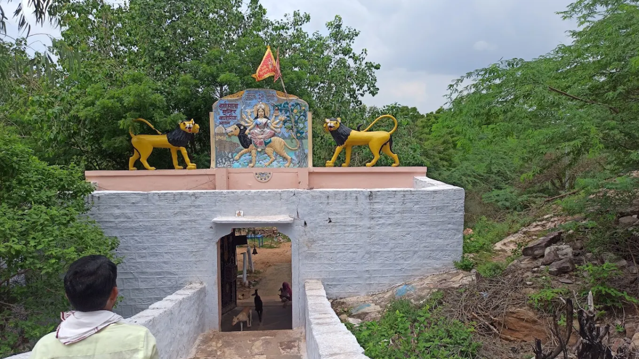 The temple is located on a hill and visitors have to climb around 500 steps to reach the shrine.