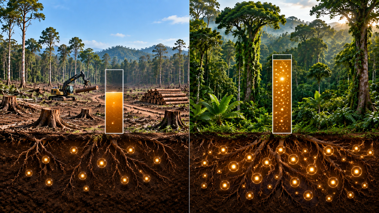 Logged forest stored only 60% as much carbon