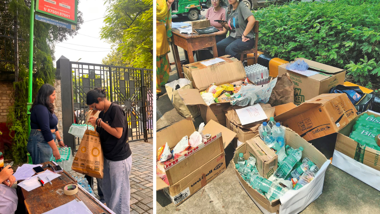 NSS units of Miranda House, Janki Devi Memorial College, Jesus and Mary College, Satyawati College, Vivekananda College, and Mata Sundri College have also organised donation drives starting today to provide necessary items like first aid, packed food, water bottles, bedsheets and clothes for the affected students (Pic: @jmcgreensociety)