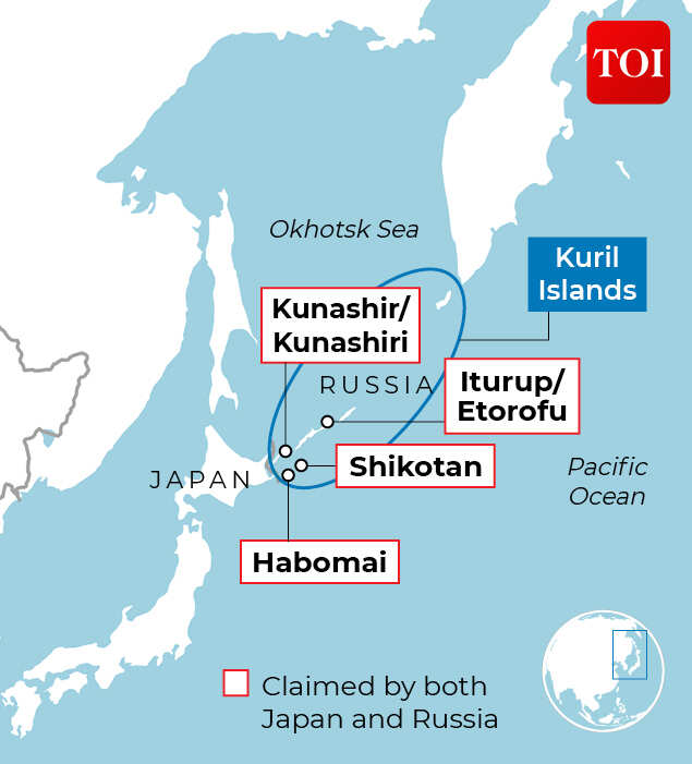The dispute centres on four of the 56 islands that make up the Kuril Islands