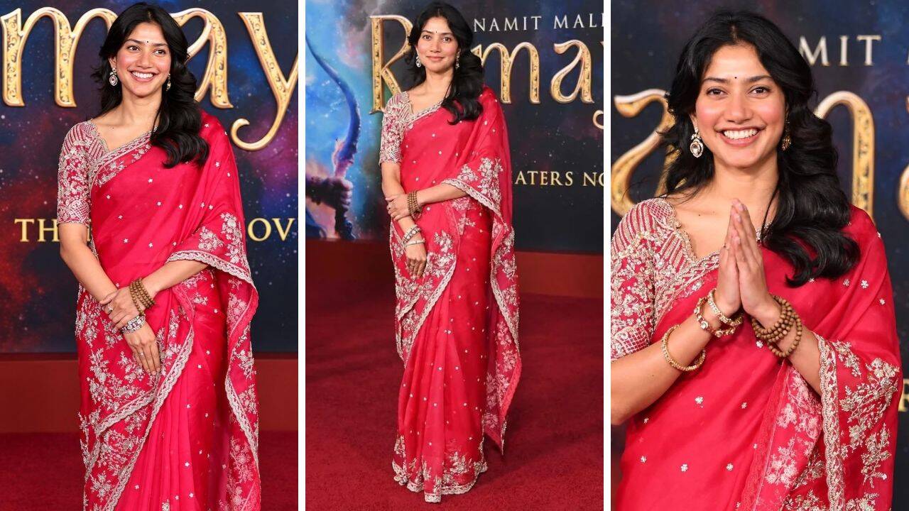 Sai Pallavi in Anushree Reddy for LA premiere of Ramayana Rise of a Legend (Image Credits: Anushree Reddy label and Twitter)