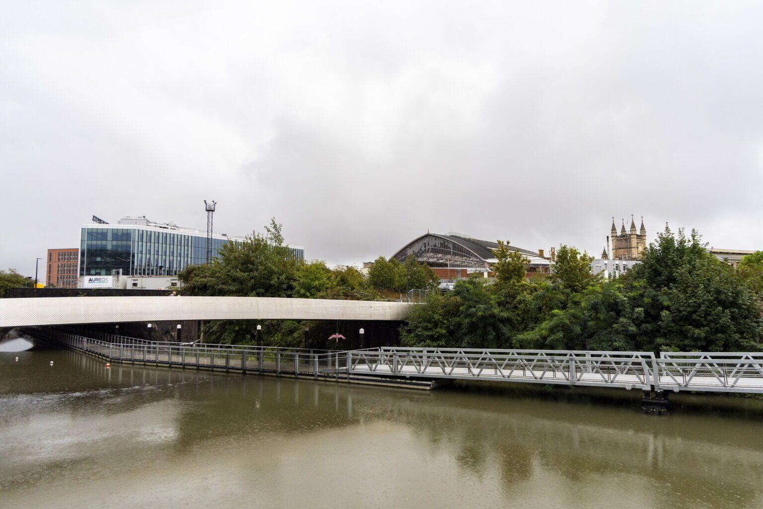 The walkway now connects Bristol Temple Meads with the university’s £500 million campus.