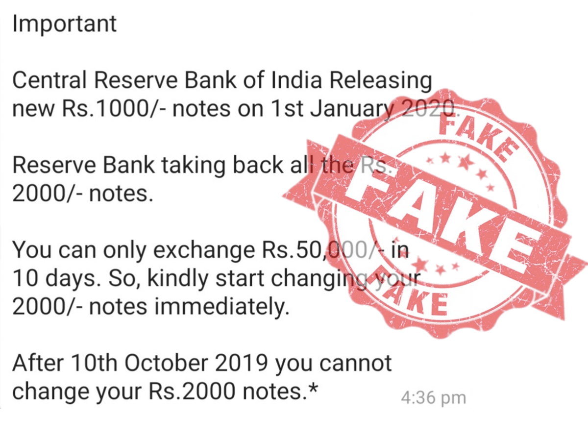 Fake News Alert: No, Rs 2000 Currency Notes Are Not Being Discontinued